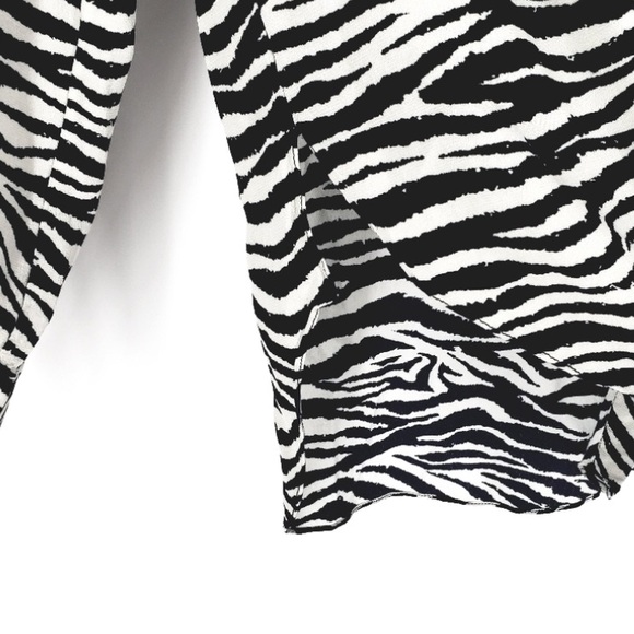 DEREK LAM 10 CROSBY Kosma Zebra Print Button Down Shirt - Crepe - EUC - Picture 7 of 15